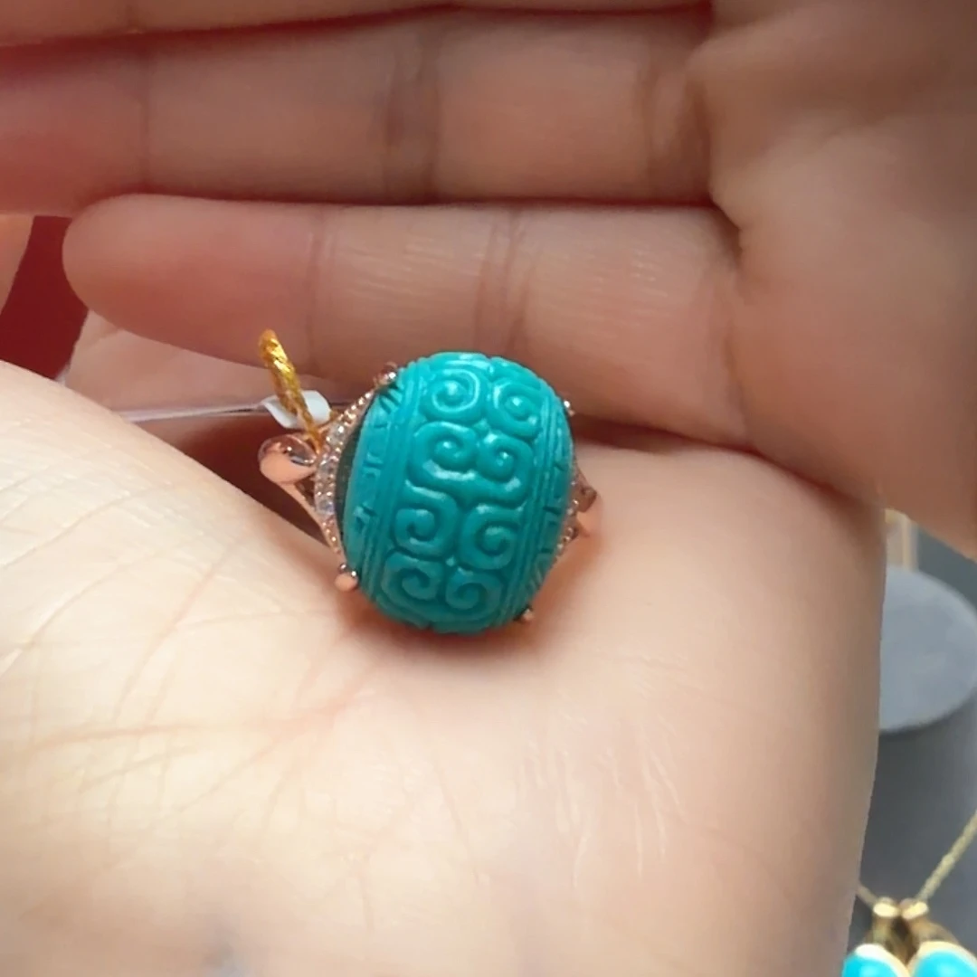 绿松石未镶嵌戒指