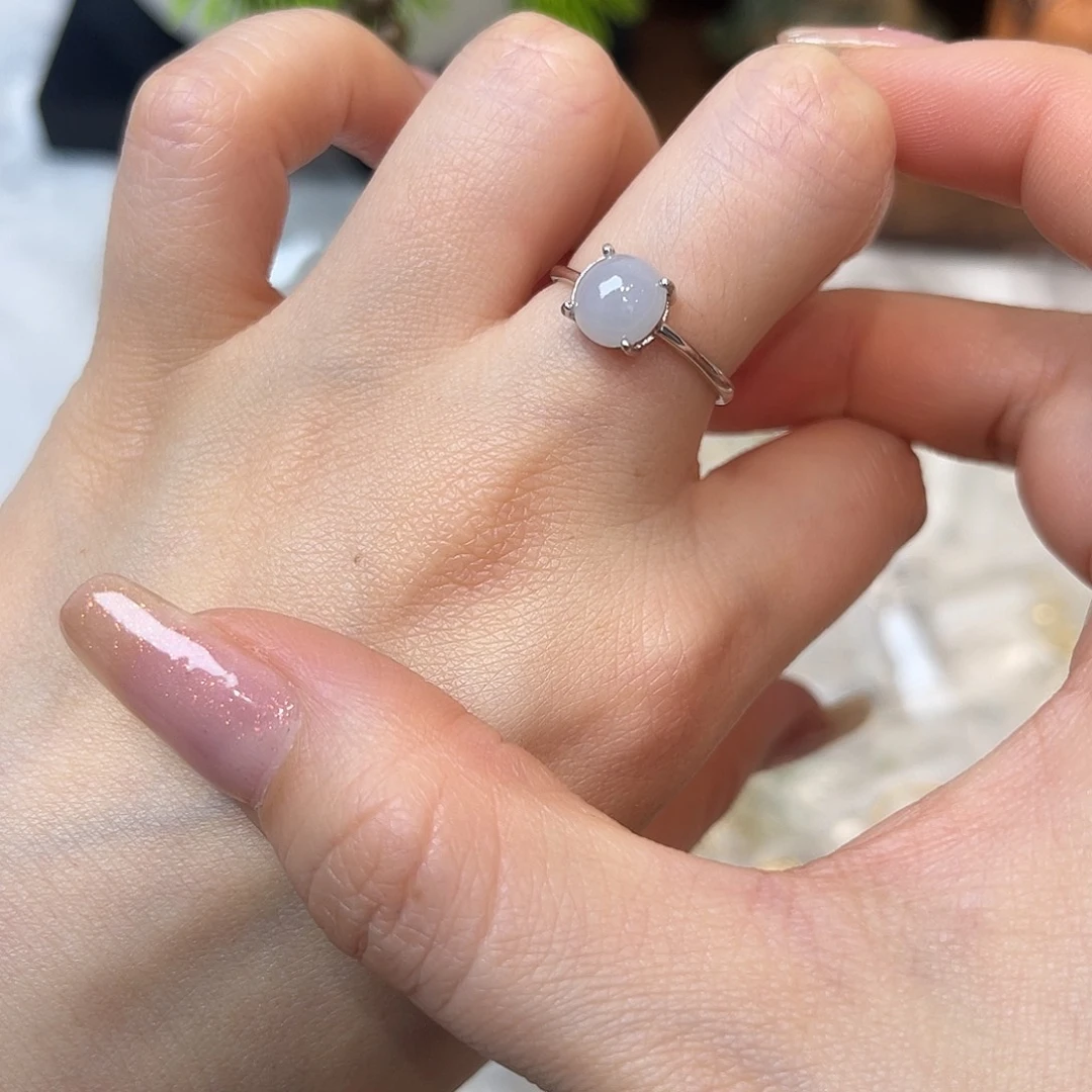 翡翠银S925镶嵌戒指