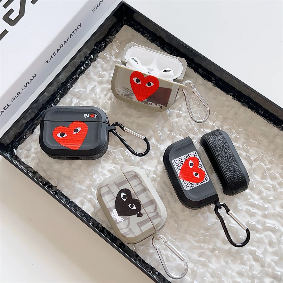 原创潮牌保玲适用苹果蓝牙耳机壳/套airpods4/3/pro2/1贴皮防摔