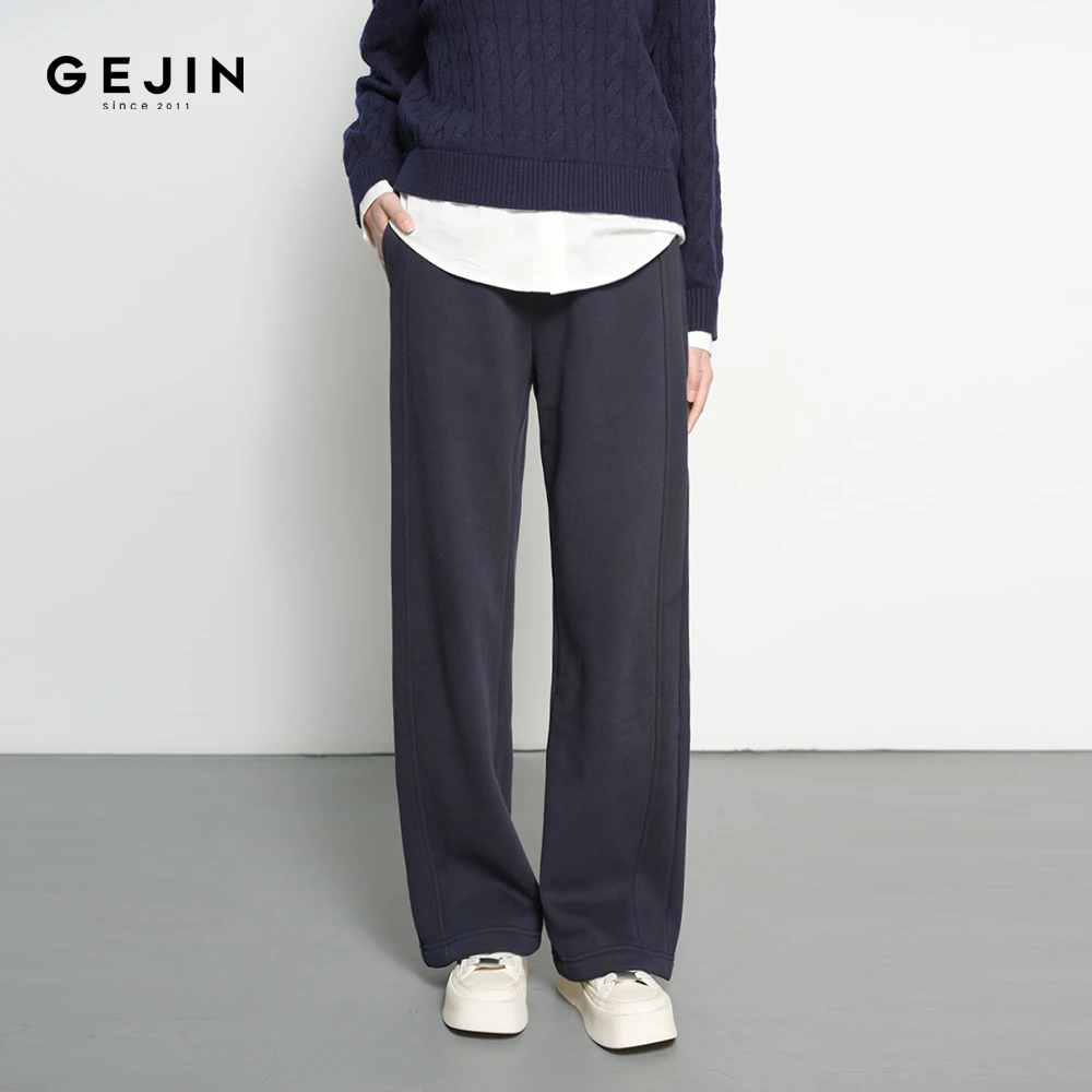 冬季加绒保暖秋冬休闲裤女款芒果裤直筒裤阔腿裤女士GJ42530118