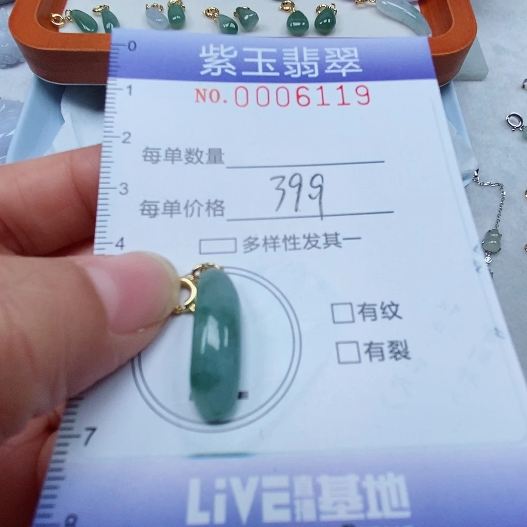 颈饰未镶嵌翡翠冰透飘花随行