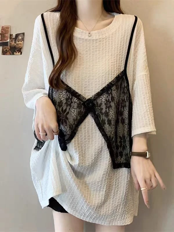 PJ072【PINGJIE】2025高货时尚宽松休闲潮流舒适百搭洋气短袖