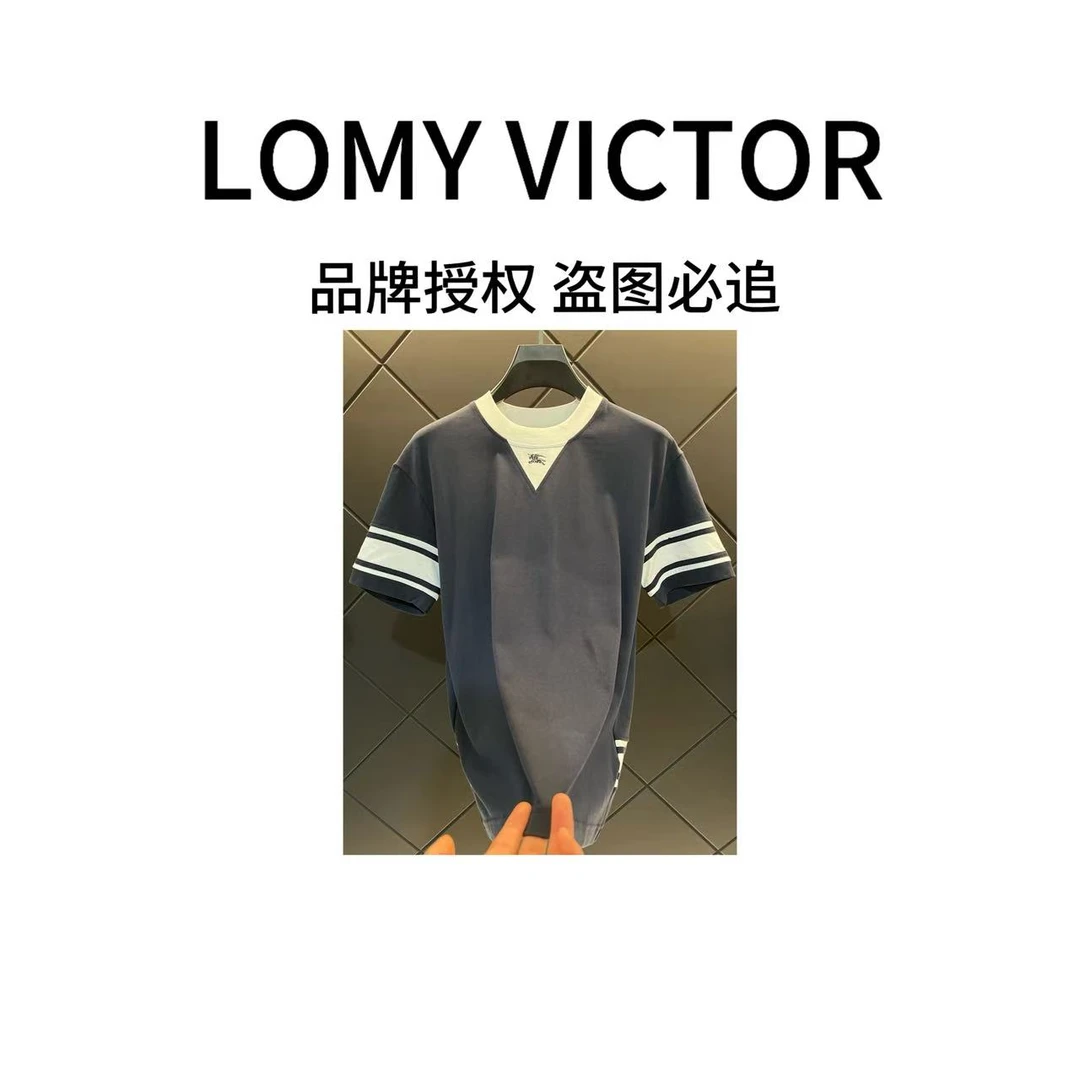 LOMY VICTOR欧洲站高级定制轻奢时尚短袖T恤NZN966