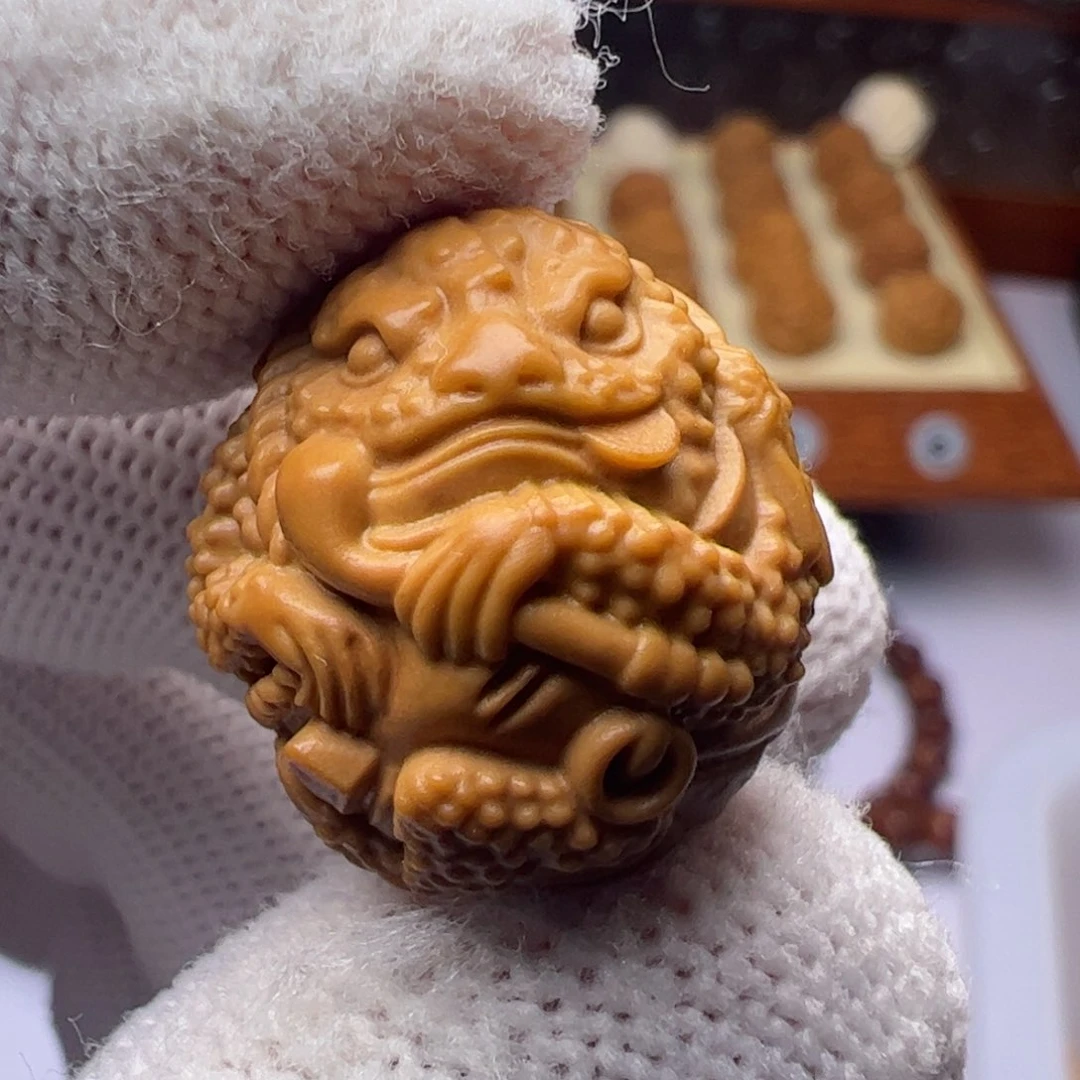 猴头核桃吊坠精工金蝉背鲤18
