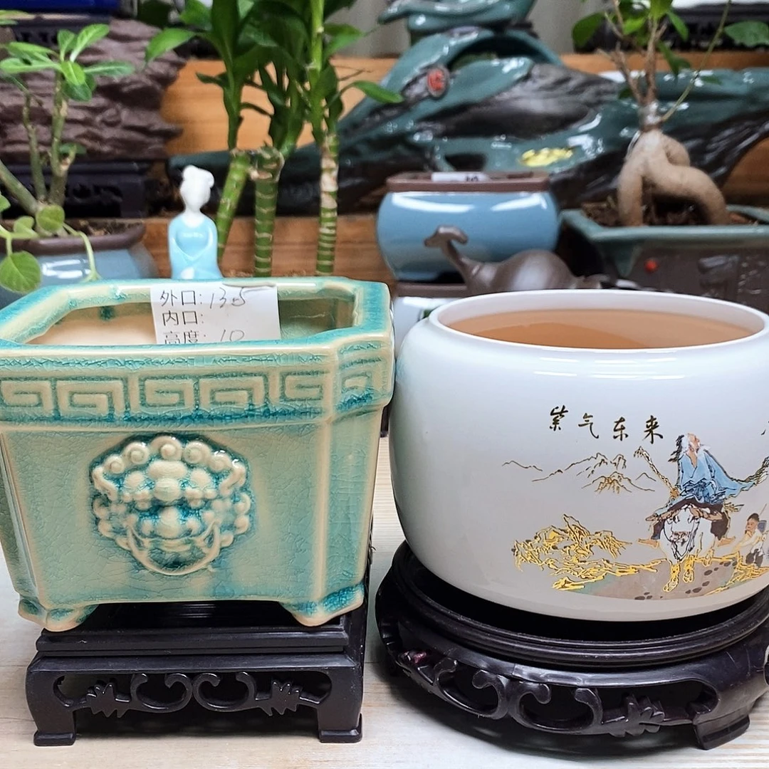 紫砂花盆陶瓷艺术