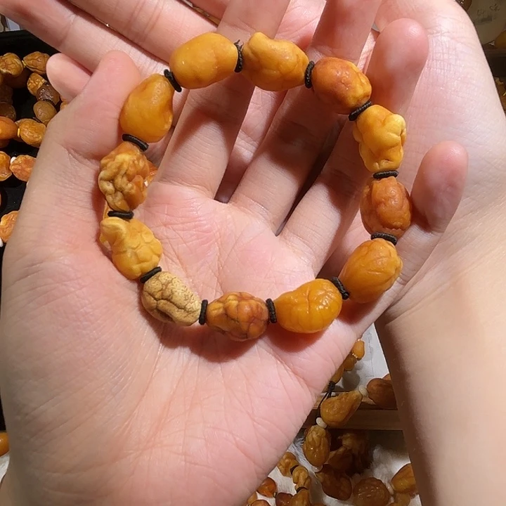 琥珀未镶嵌手链蜜蜡海漂手串