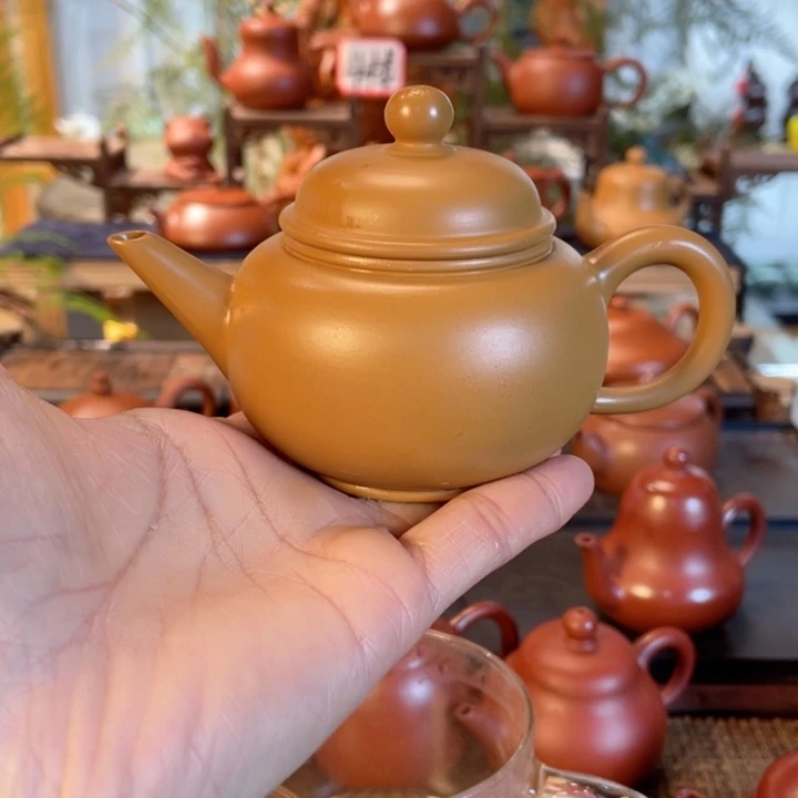 紫砂茶壶?***志潮州手工手拉壶