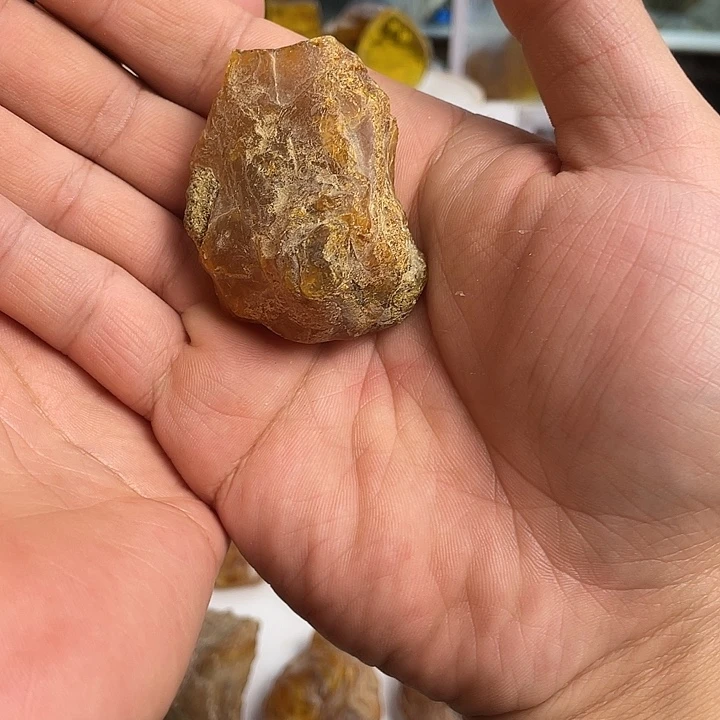 哑***蓝定制琥珀未镶嵌天然琥珀蜜蜡
