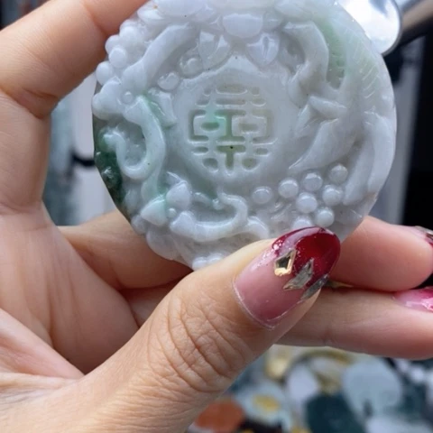 翡翠颈饰14K金镶嵌翡翠