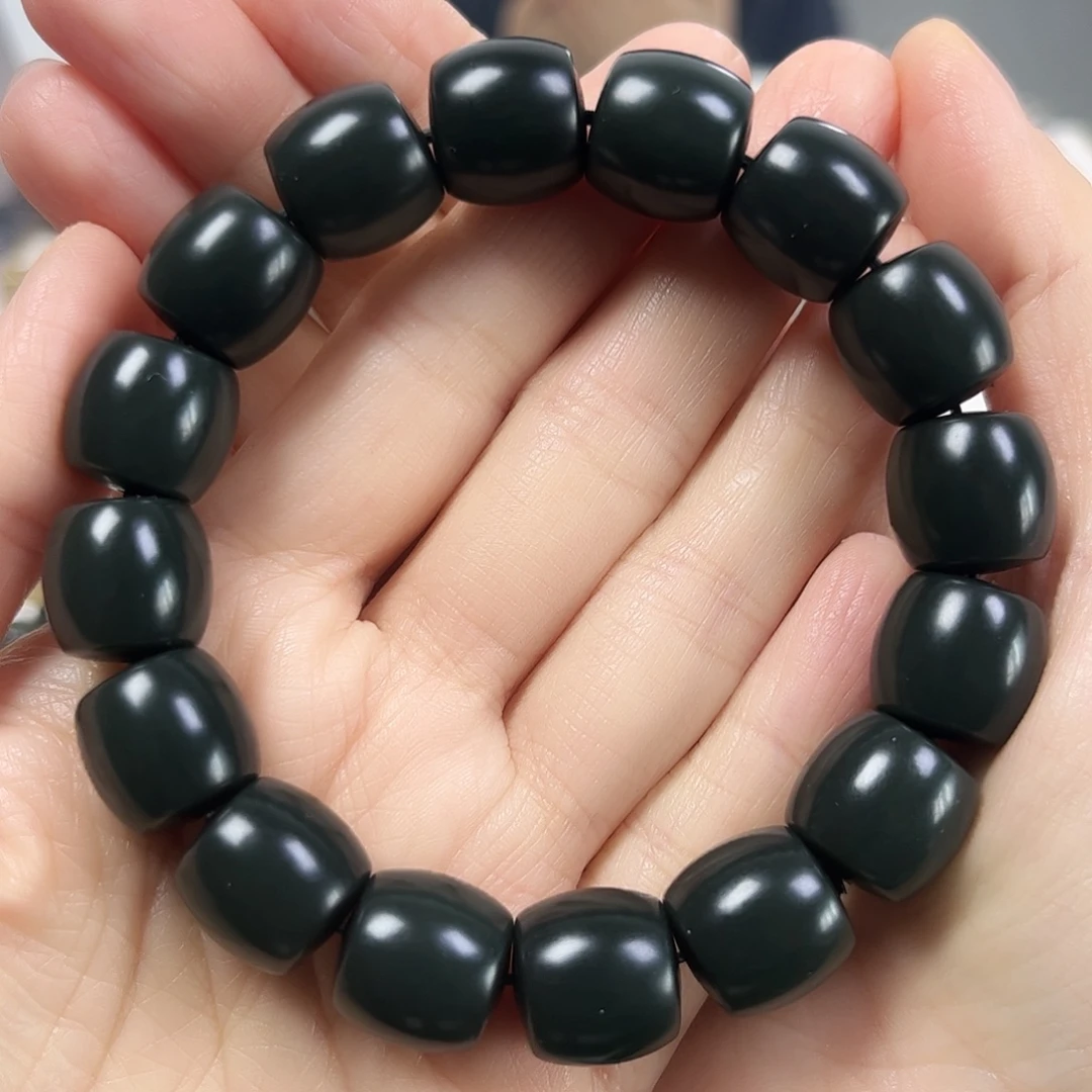 珺***言和田玉未镶嵌手串卡14直切珠宝级货头