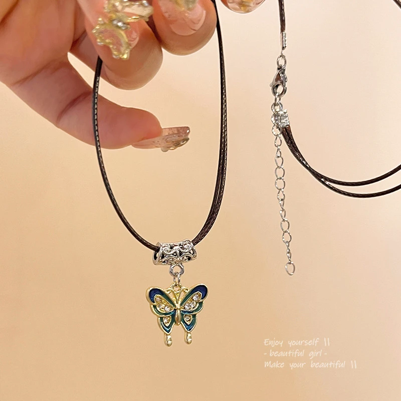 铜锆石项链 原创设计非金属亚克力女合金珠宝小众项圈时尚