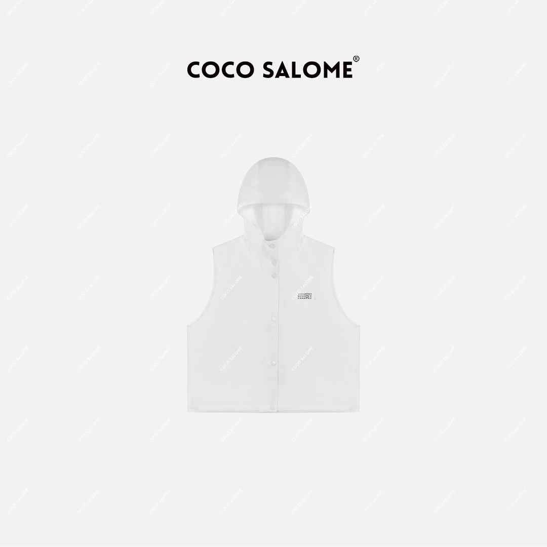 【天翔专属】【黑白数字】新款轻奢百搭男女同款连帽马甲M330