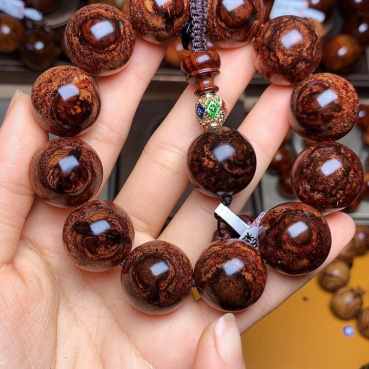 花梨木类手串/手链黄花梨风化料老挝花梨土埋料2.0