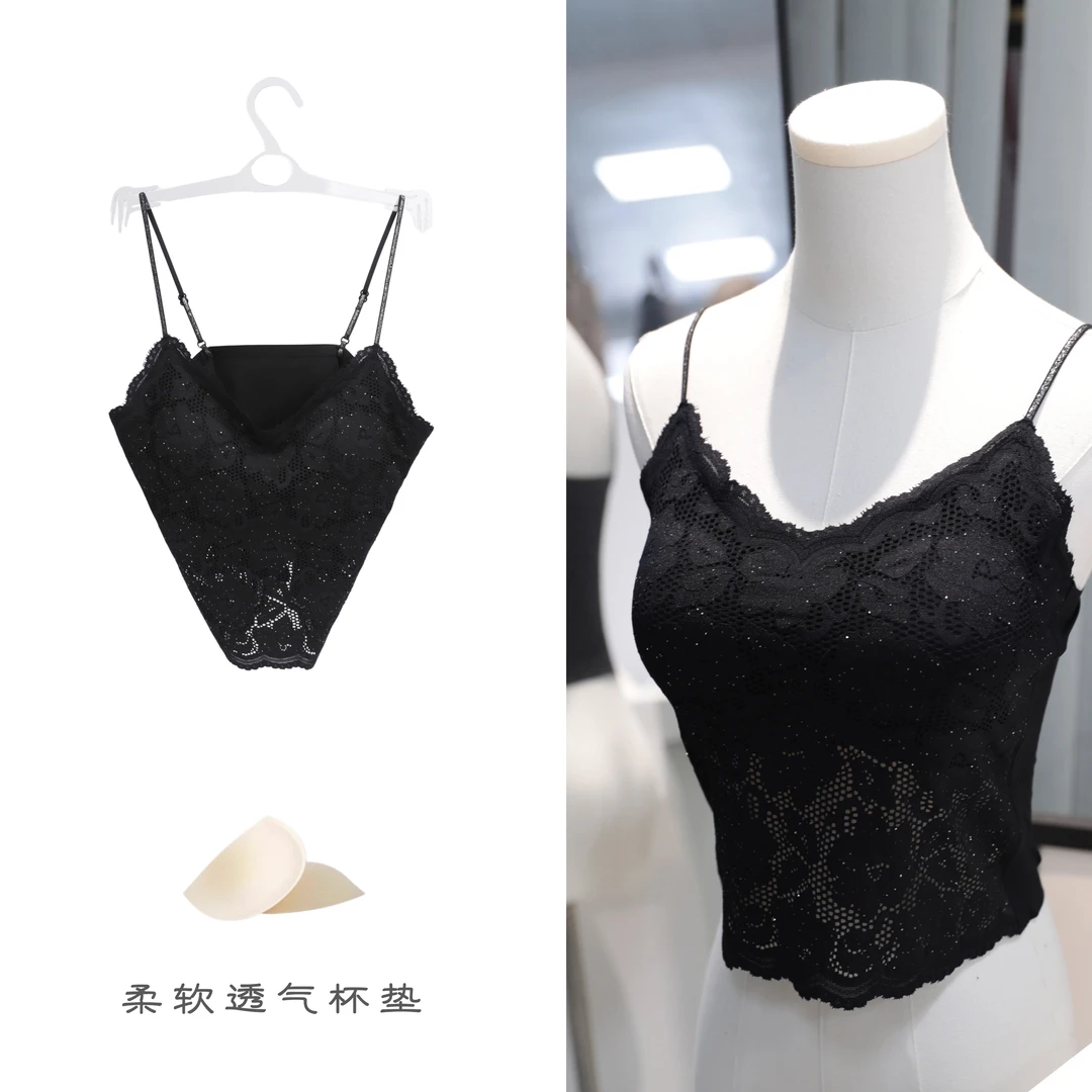 时尚百搭夏季蕾丝美背吊带M30022