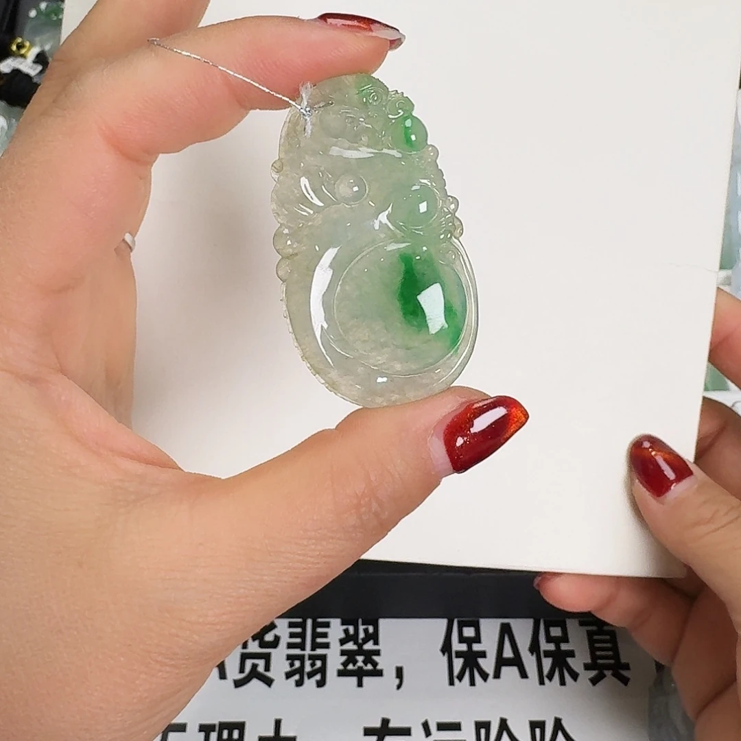 翡翠颈饰未镶嵌容*仿古龙