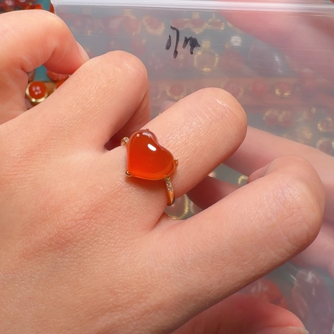 银S925镶嵌3南红南红玛瑙