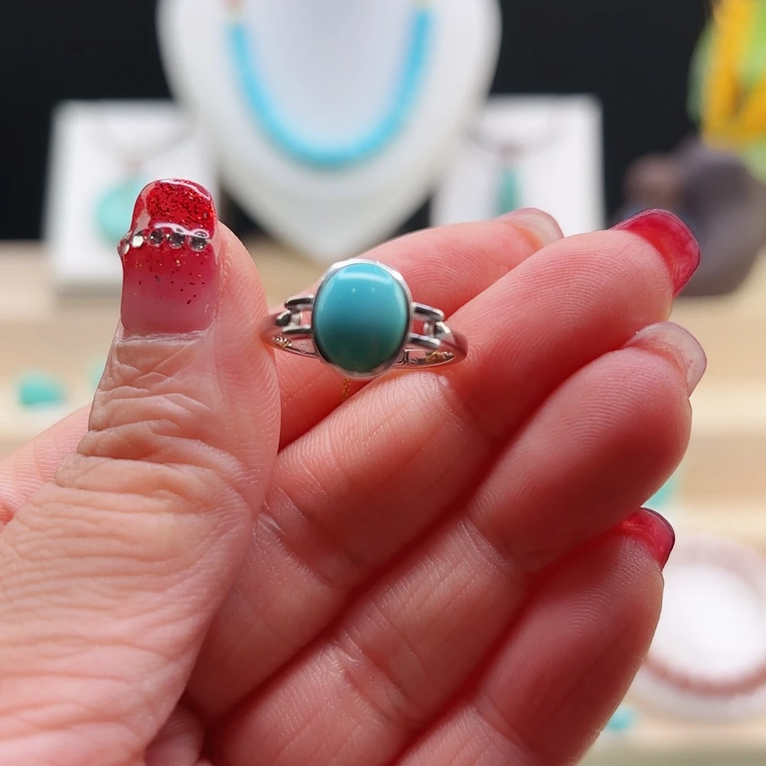 绿松石配饰银S925镶嵌