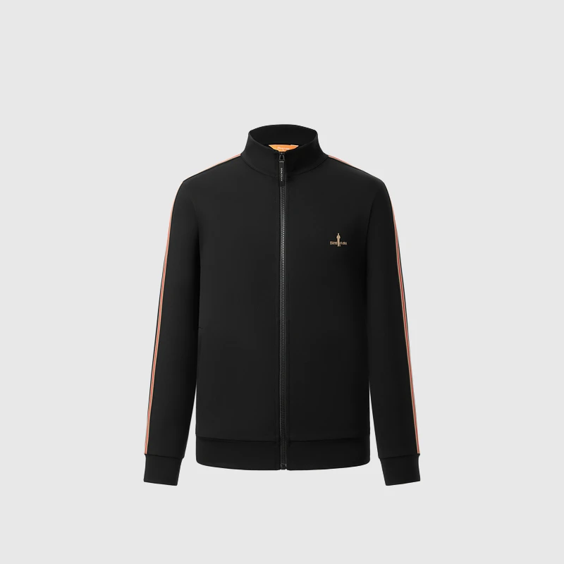 【触感功能】比音勒芬2024秋新款男士休闲运动亲肤针织夹克外套男