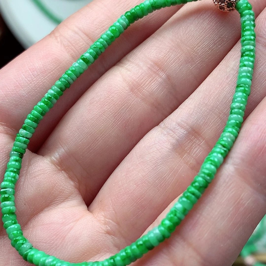 翡翠未镶嵌毛衣链