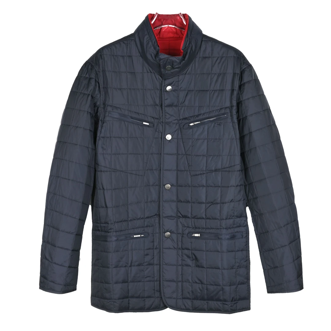 杰尼亚男士秋冬款纯色轻便户外型薄棉袄羽绒服 SF052ZS113121