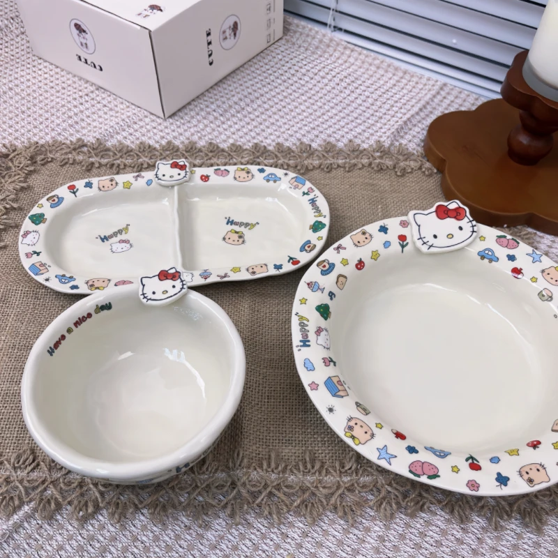 KT系列陶瓷餐具套装家用菜盘子碗碟子水果沙拉甜品碗盘子
