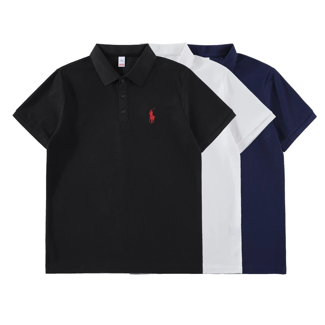 夏季新款小马保罗POLO衫休闲翻领商务简约刺绣正肩情侣有领上衣