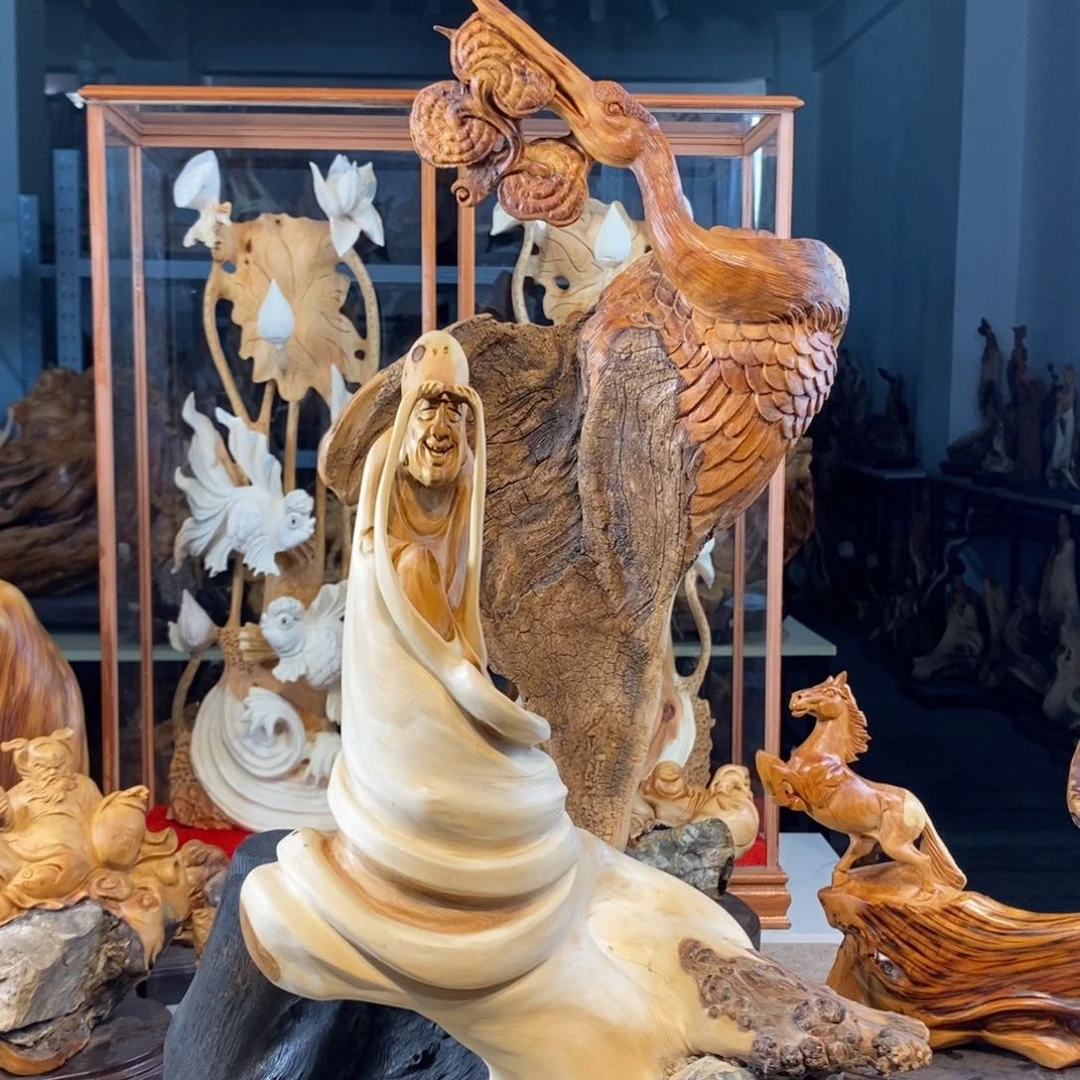 柏木（崖柏）行****3崖柏木雕刻