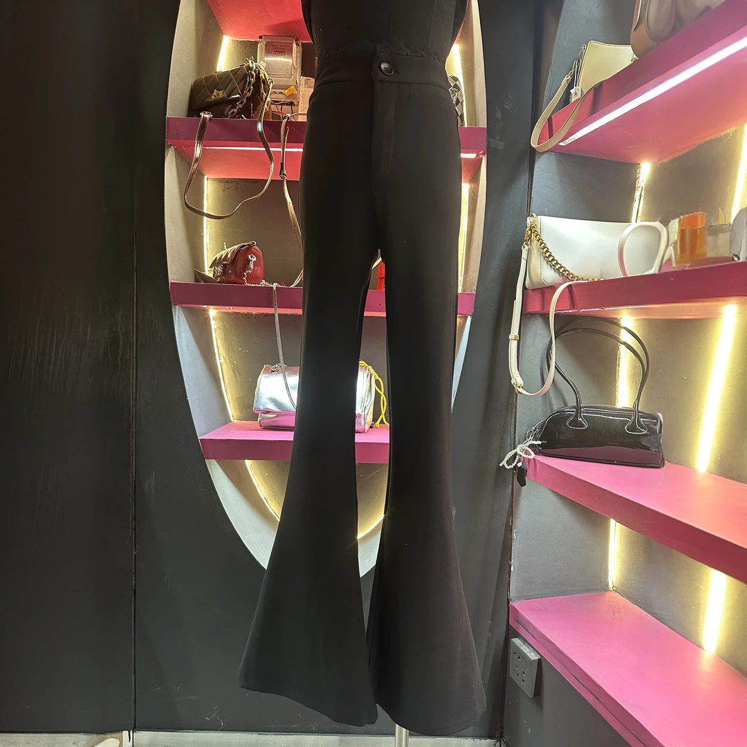 2025春季新款 女神微喇裤显瘦高腰修身微喇叭百搭