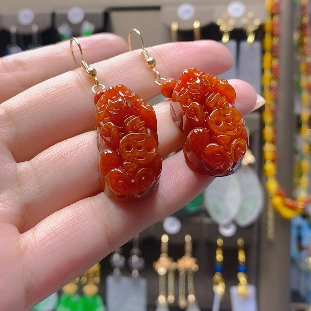 未镶嵌翡翠耳饰翡翠