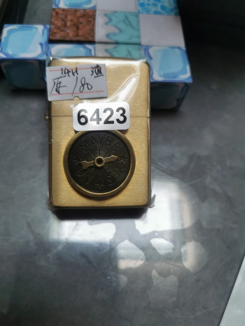 Zippo打火机回血14H铜底带贴章-6423