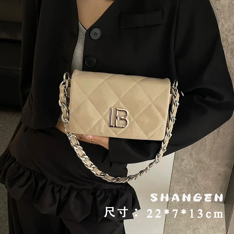 【尚恩CC】ZT-D7003-奶油杏-轻奢时尚女士新款单肩斜挎包