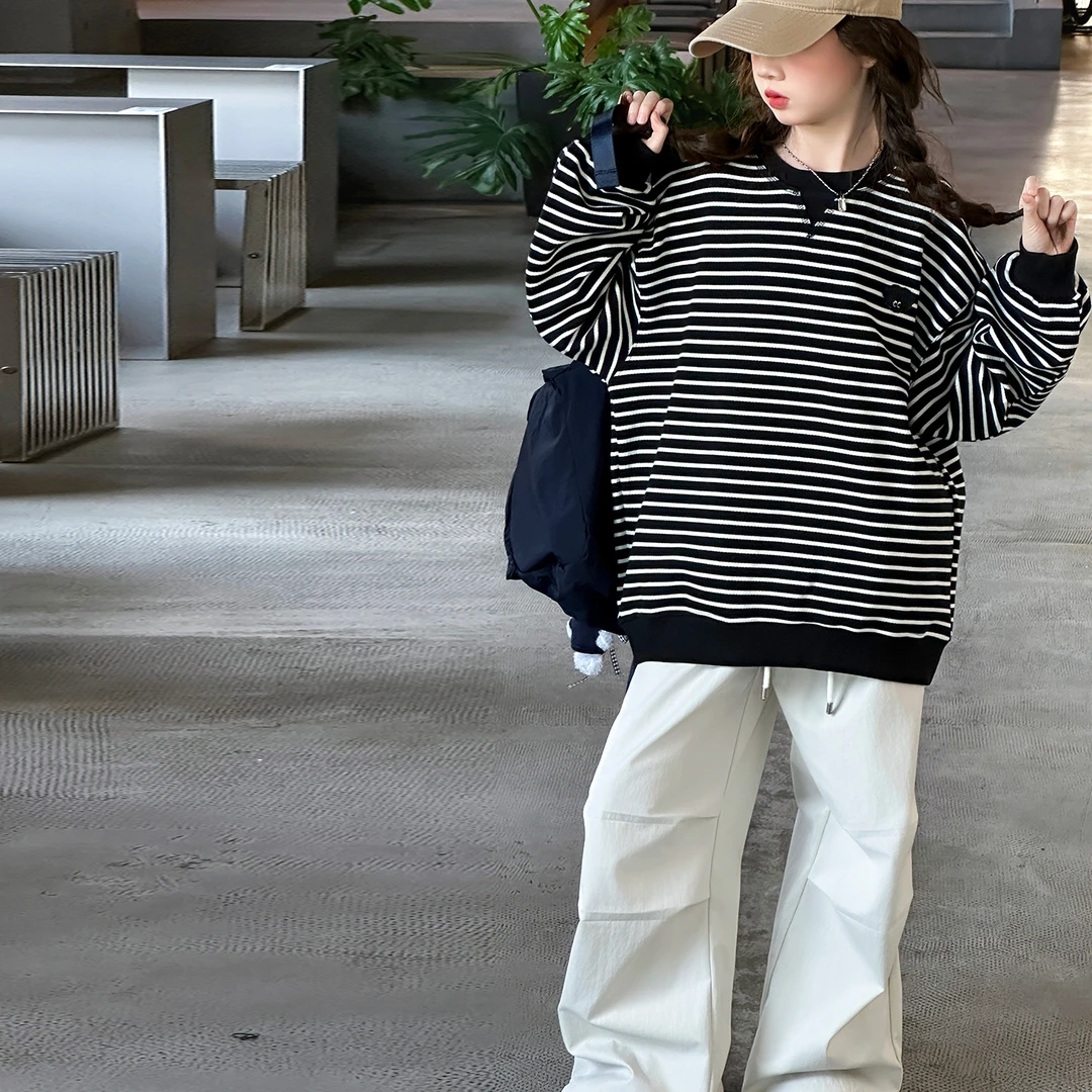 女童卫衣春秋款2025新款洋气儿童秋季中大童小女孩休闲长袖上衣潮