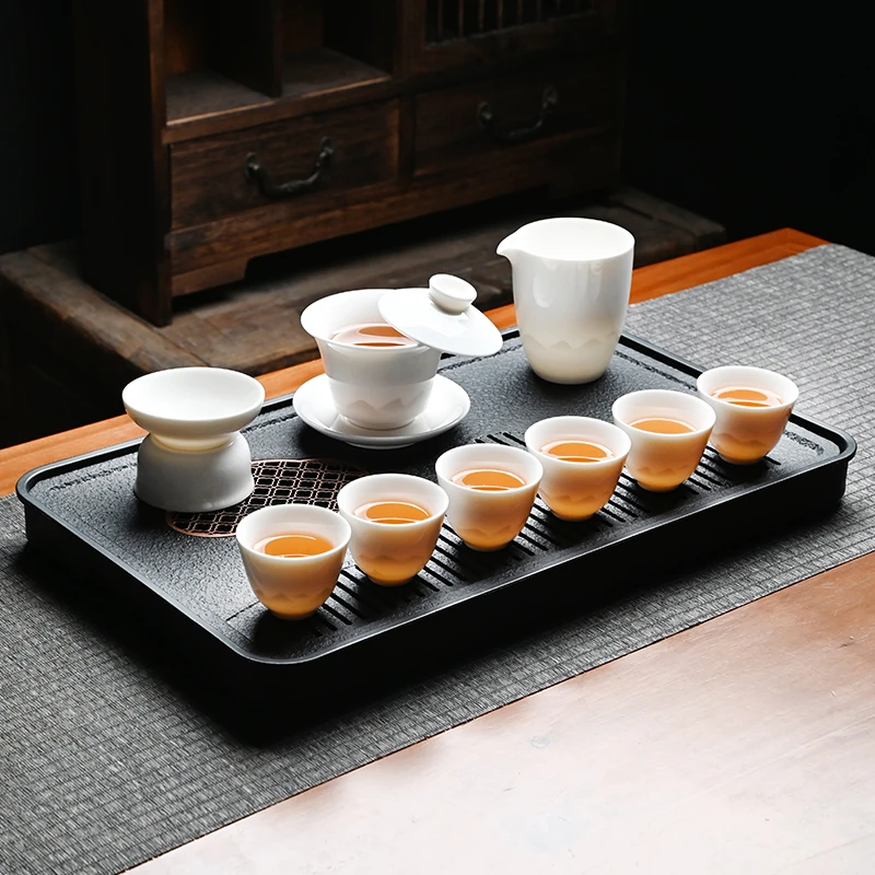 豹霖盖碗茶壶茶杯茶具套装中式主人家用茶道泡茶陶瓷茶盘盖碗茶具