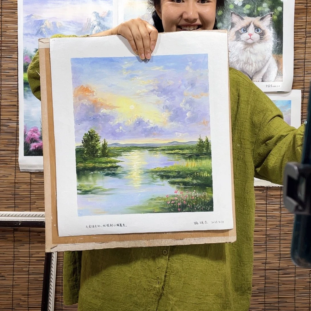 油画薇爽恭喜竞拍成功！