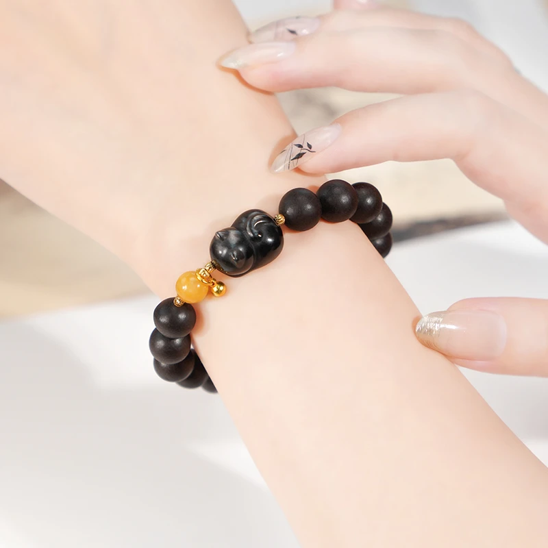 锦昭引【浮生半闲】趴趴猫系列10mm 古法手作合香珠手串