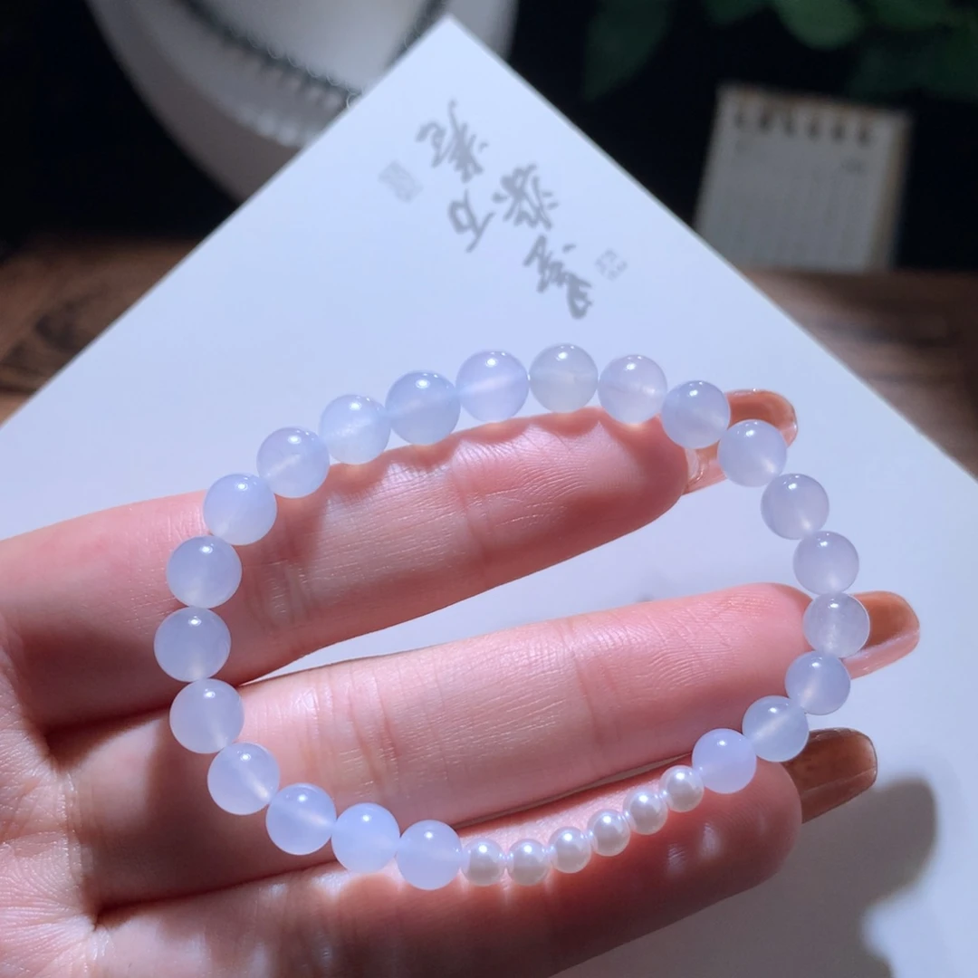 翡翠手链未镶嵌冰紫