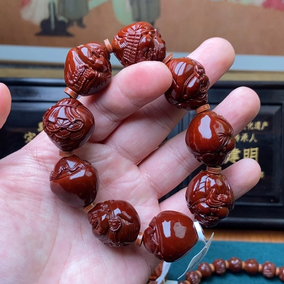 手串橄榄核海派财神