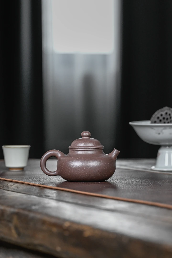 【天青·容天壶】宜兴原矿紫砂天青精工制作容天175cc刘