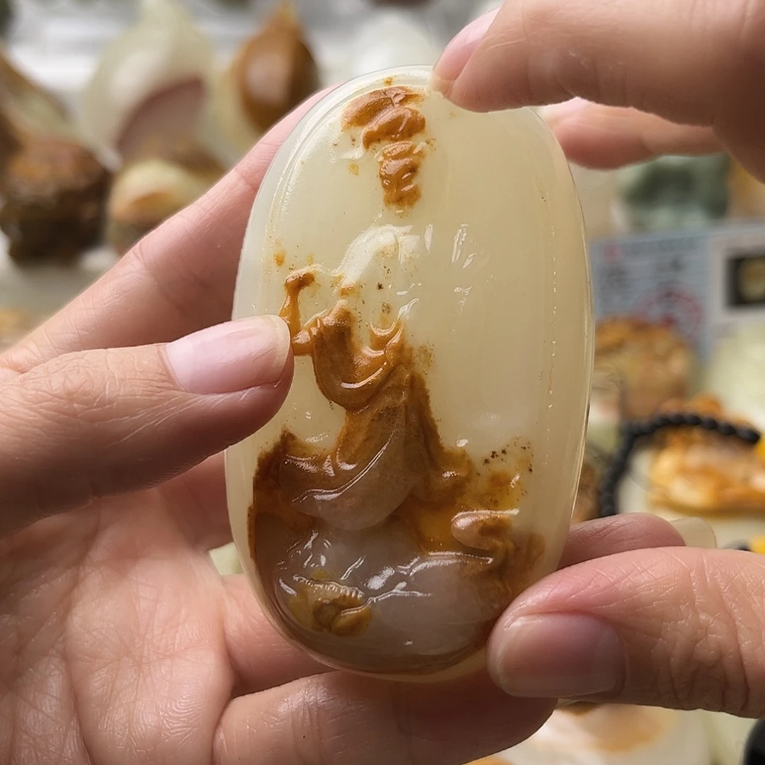 石材古青石不退换观音微瑕