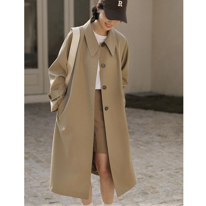 素典【韩系风衣】中长款小个子经典款超有范通勤气质风衣920