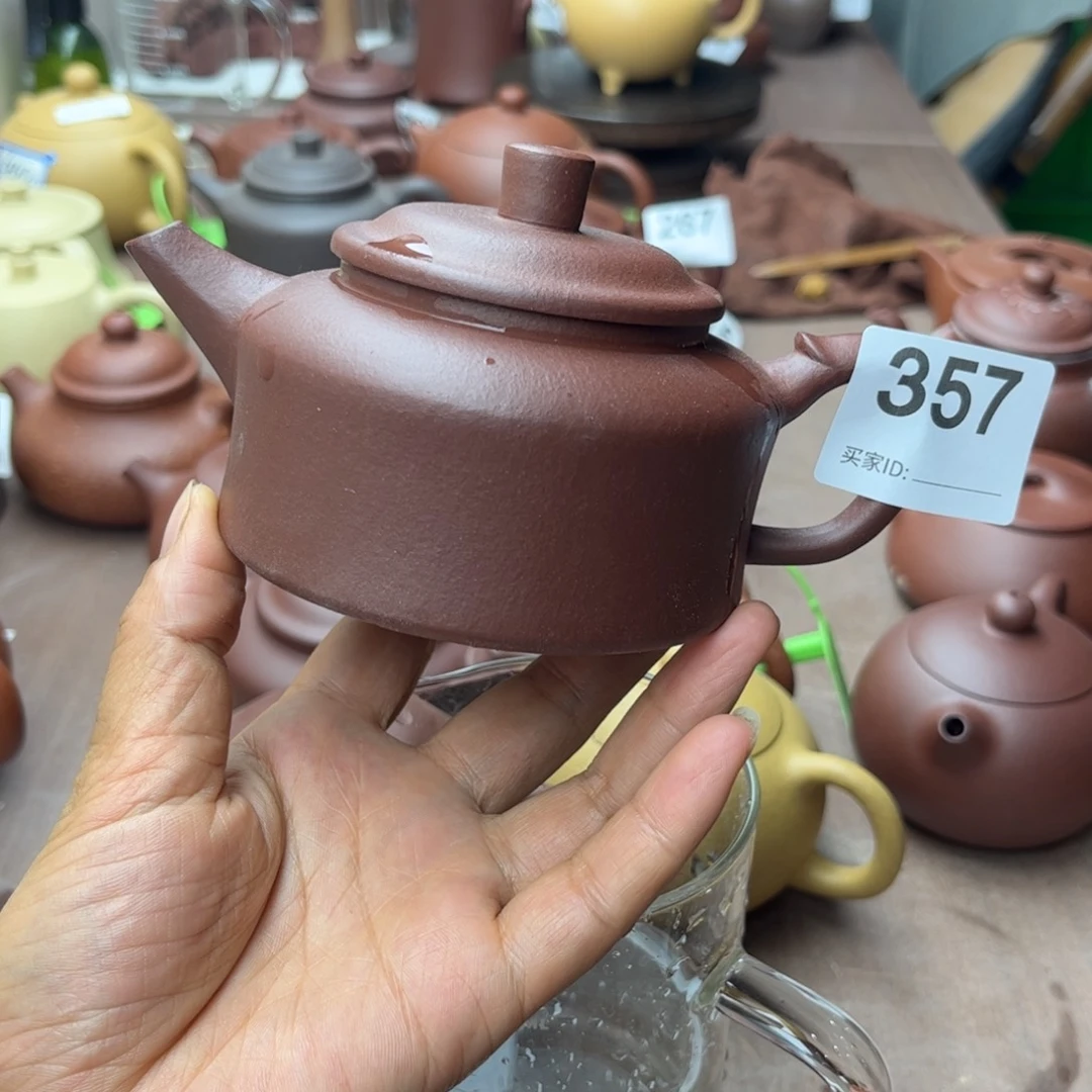 紫砂茶壶紫泥半手瑕疵200cc