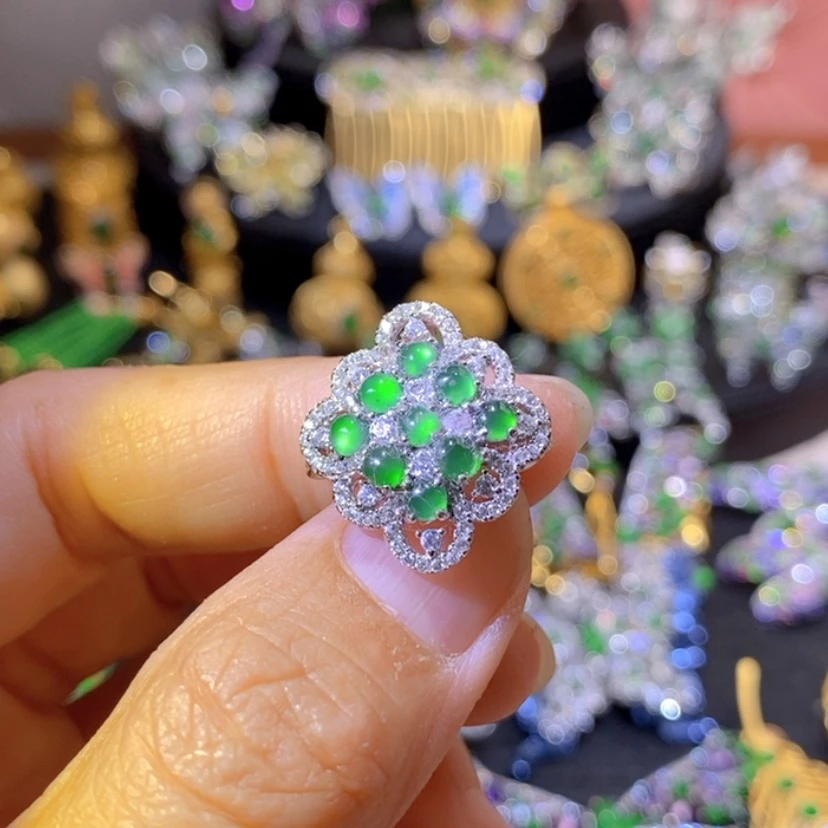 【闪购商品】银S925镶嵌挂件翡翠