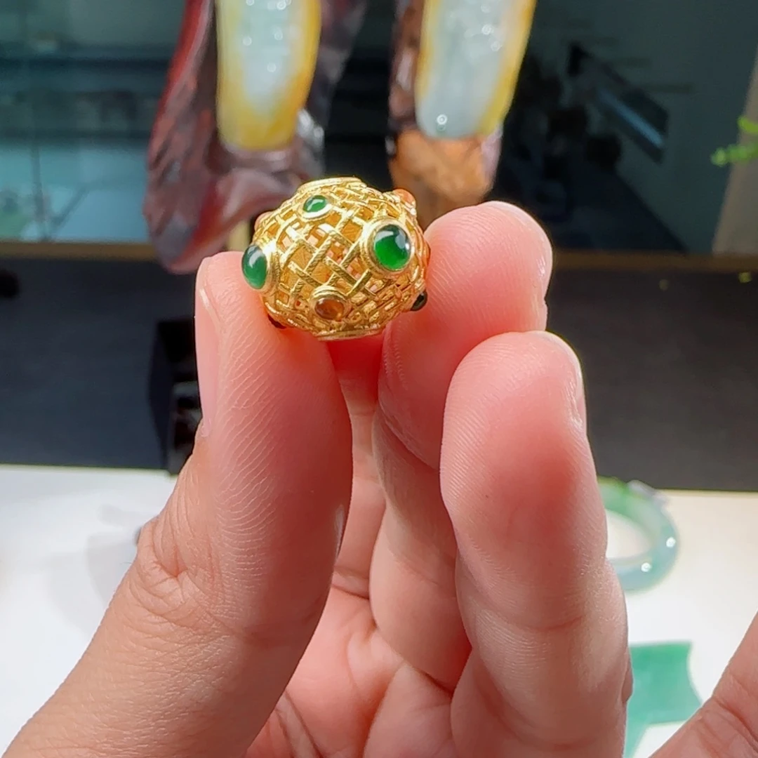 【闪购商品】翡翠颈饰18K金镶嵌堯