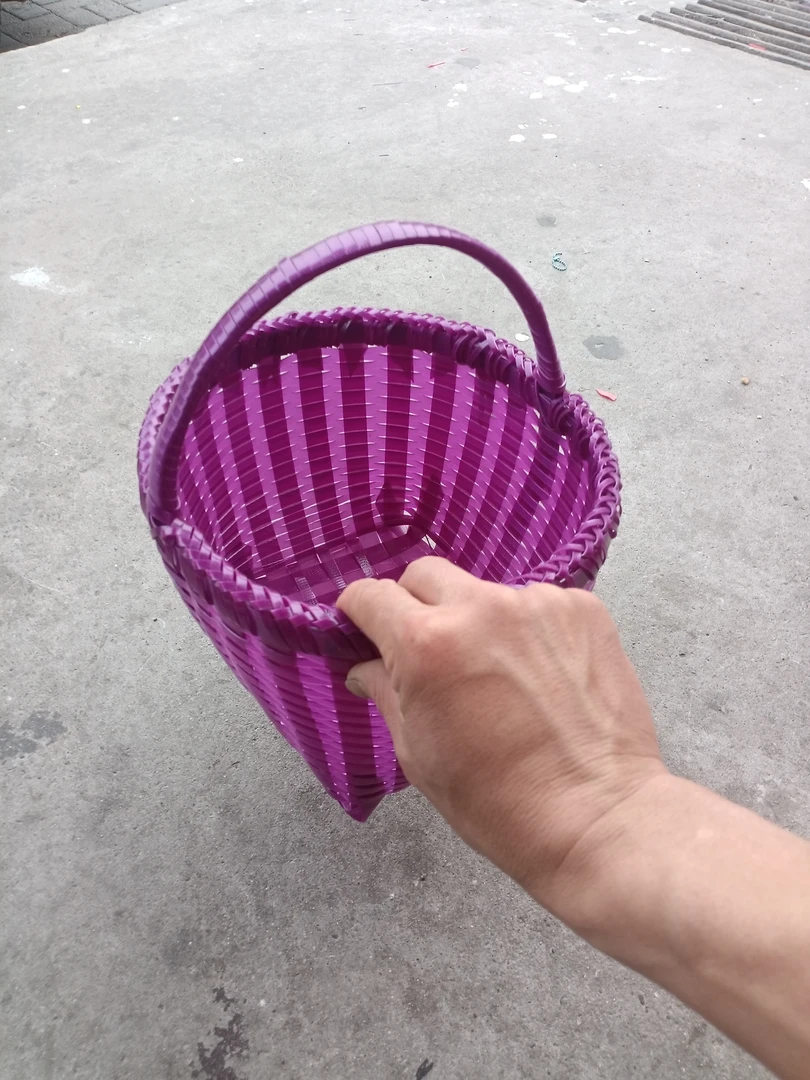 手工编织篮杨梅水蜜桃李子篮子橘子蔬菜瓜果采摘买菜购物手提篮子