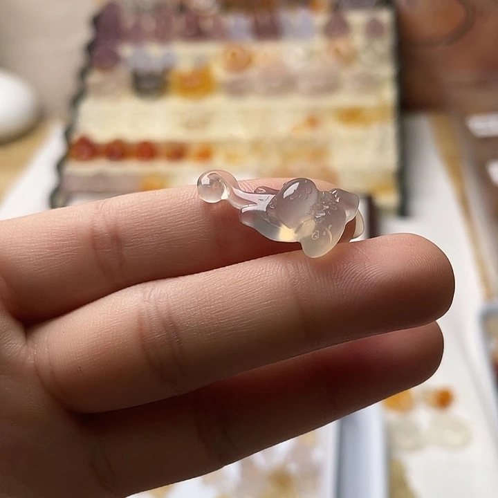 玛瑙/玉髓天然玛瑙福利钓鱼猫未镶嵌