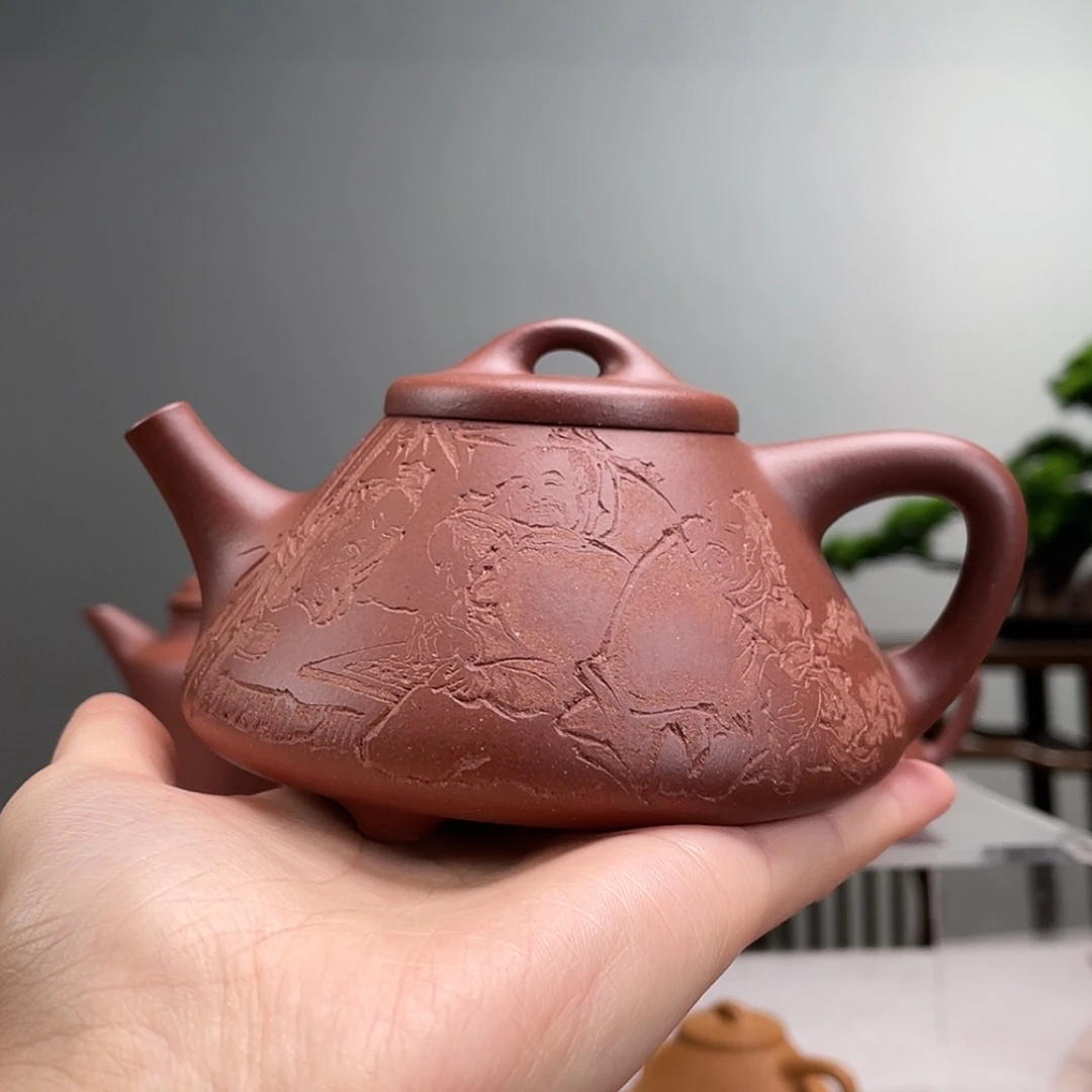 【闪购商品】茶壶紫砂宜*红皮龙子冶石瓢容量260cc