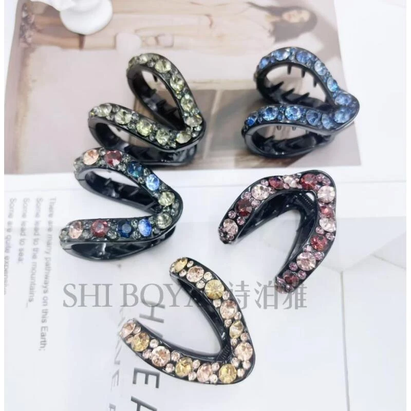 诗泊雅 亚克力/树脂v字夹高马尾抓夹减龄百搭小抓夹