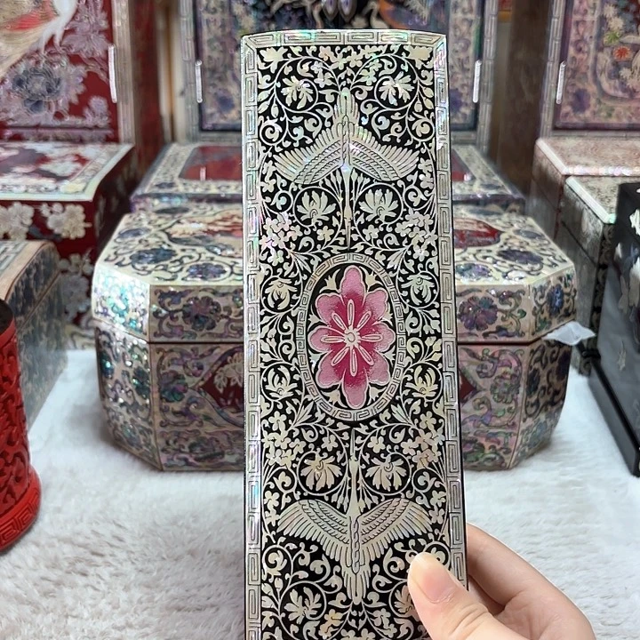 比翼双飞满贝底发簪盒