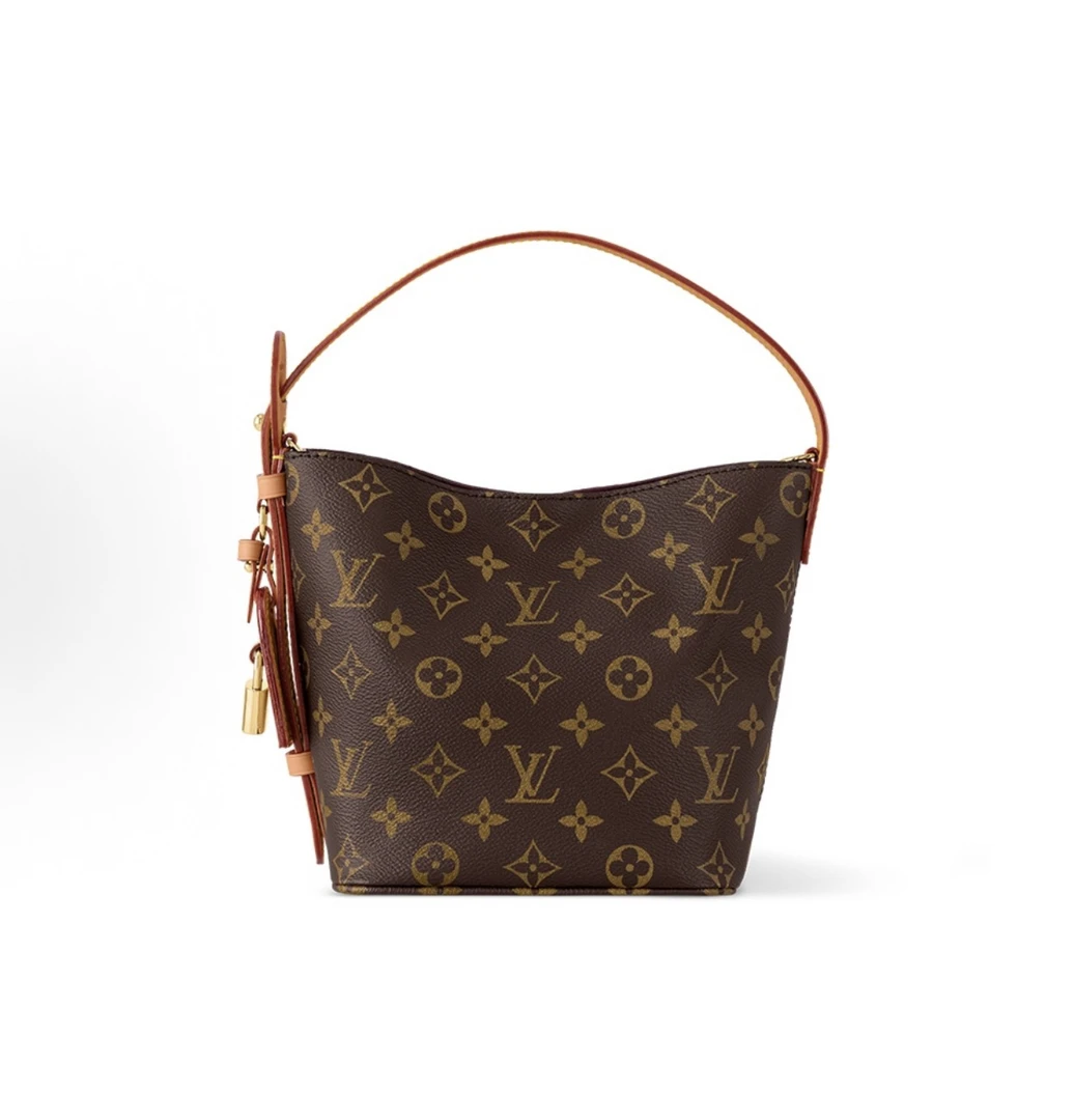 未使用 LouisVuitton/路易威登 全新老花all in bb 菜篮子手提包