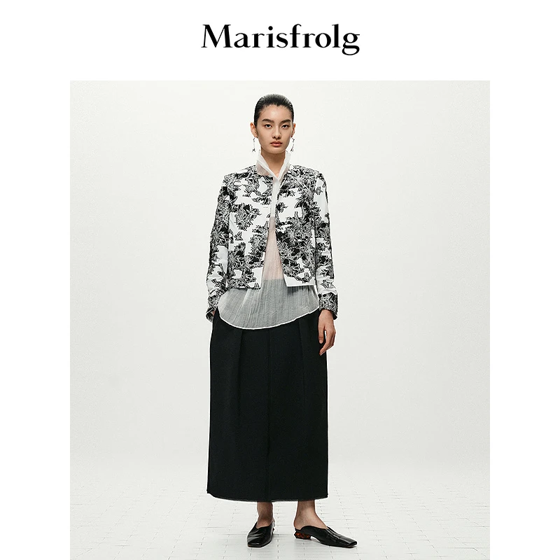 【一秒入夏】Marisfrolg/玛丝菲尔时尚新中式花稿夏短外套AAFZ10098